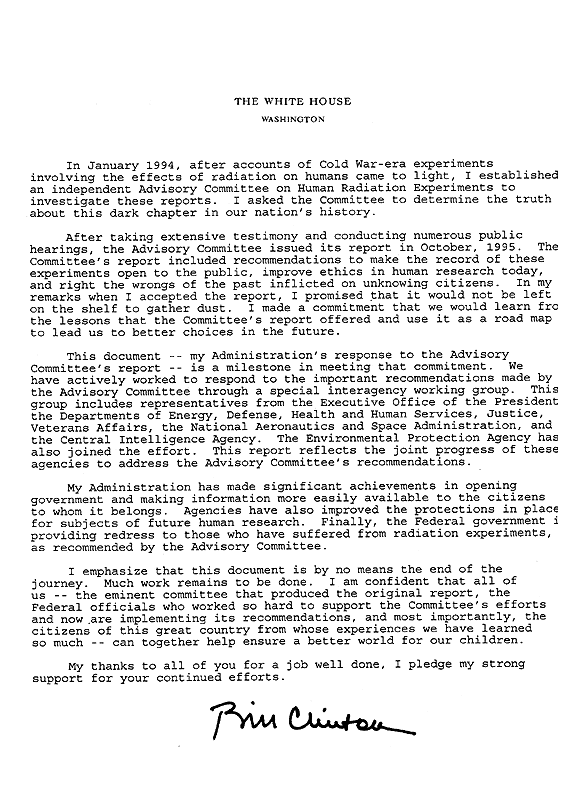 A scanned version of the President's Letter